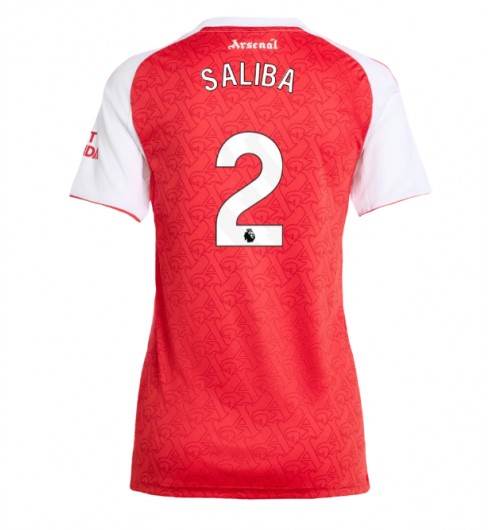 Arsenal William Saliba #2 Domácí Dres pro Dámské 2025-26 Krátký Rukáv Arsenal William Saliba #2 Domácí Dres pro Dámské 2025-26 Krátký Rukáv